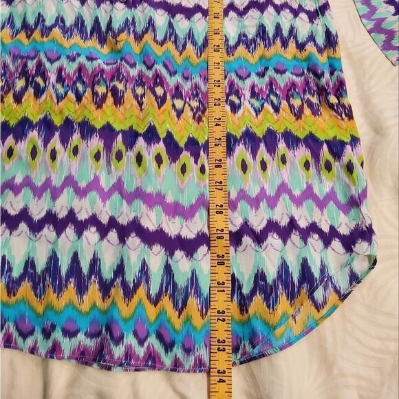 Haute Hippie 100% Silk Multicolor Shirt-Dress Size M - Picture 11 of 11